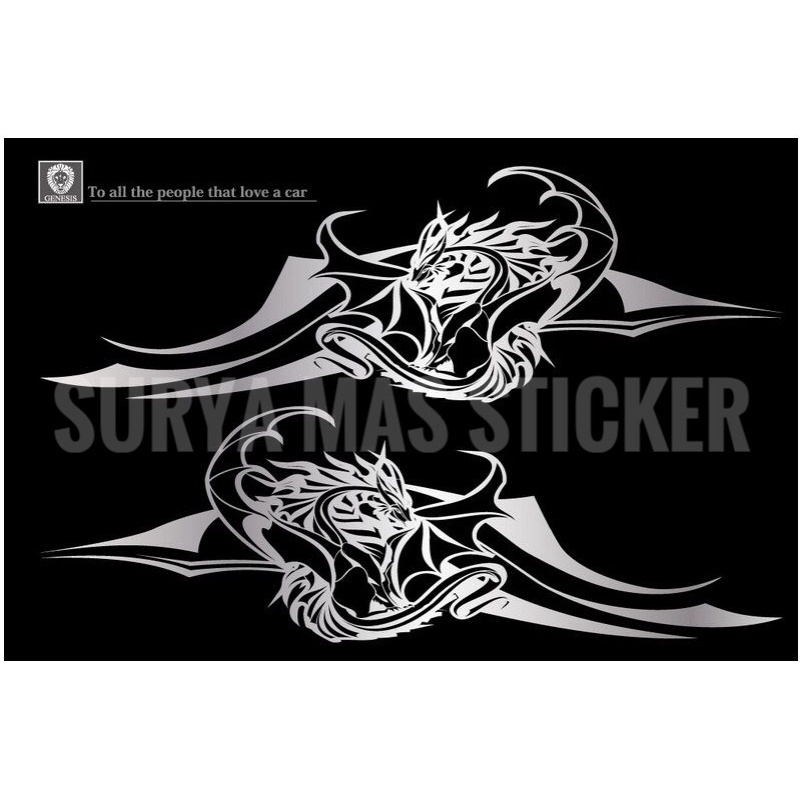 Stiker motif naga sticker motor mobil skotlet