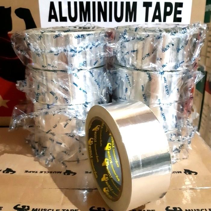 Lem Lakban Aluminium Foil Tape (40Mm 19M) Alumunium Tape Tahan Panas