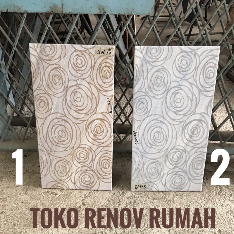 keramik dinding 25x50 motif bunga (mengkilap)/ keramik kamar mandi/ keramik dinding dapur