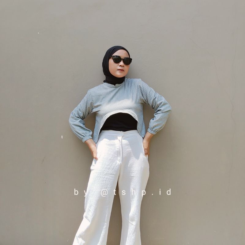 [tshp.id] ayana blouse crop | crop top