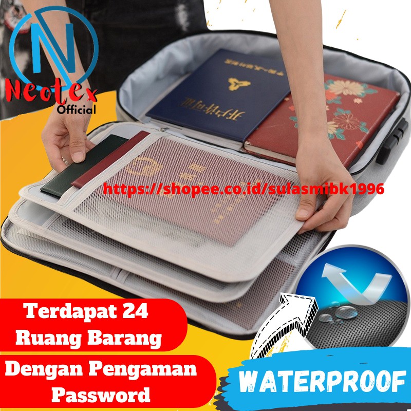 Document Bag Tas Dokumen  Travel Organizer Bag Tempat Penyimpanan Perlengkapan Traveling