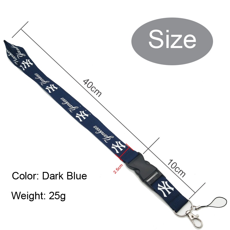 Yankee NY Lanyard Ponsel Sling untuk Kartu Pelajar Tali ID Card Straps Gantungan Kunci Anti-Drop Lanyard Aksesoris