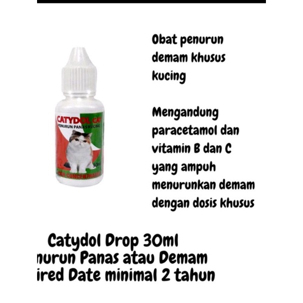 CATYDOL CAT 30ML konsentrat OBAT PENURUN PANAS (DEMAM) PILEK BERSIN KUCING