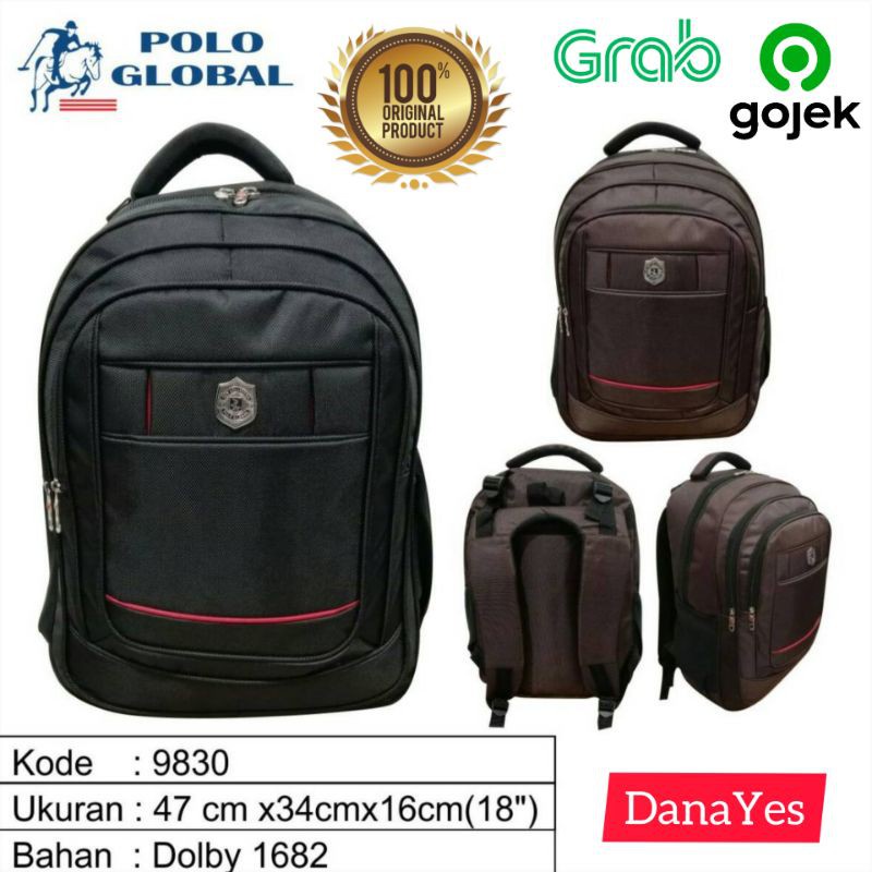 Tas Ransel Pria Wanita Tas Laptop Tas Ransel Backpack Tas Kerja Pria Tas Polo Original