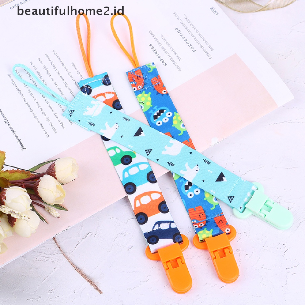 (Beautifulhome2.Id) Klip Rantai Holder Dot Empeng Bayi Motif Print Kartun