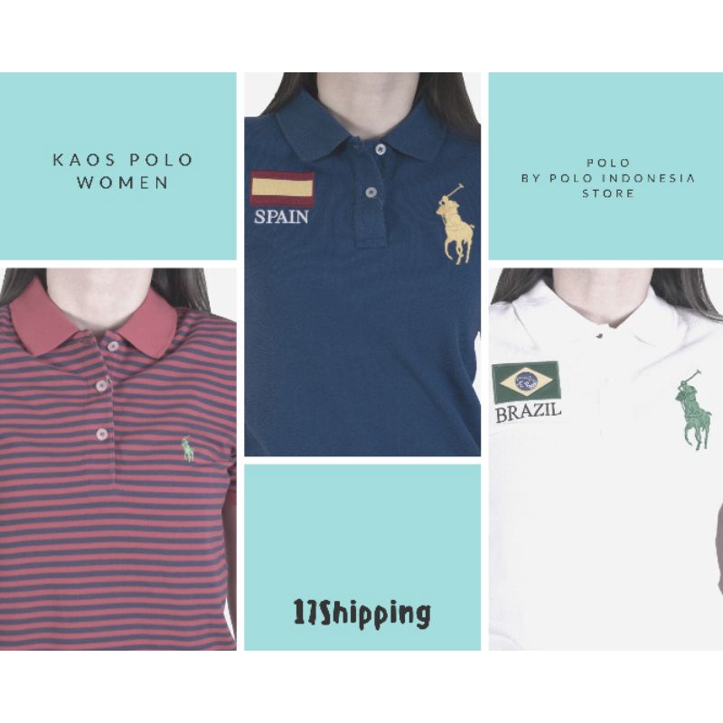 Kaos Polo Shirt Women Cewek Wanita Original Store Resmi POLO Cantik Casual Sporty