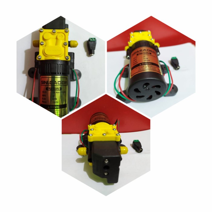 MESIN POMPA AIR DC 12V / POMPA DC SINLIEADER / SINLEADER PUMP 130 PSI
