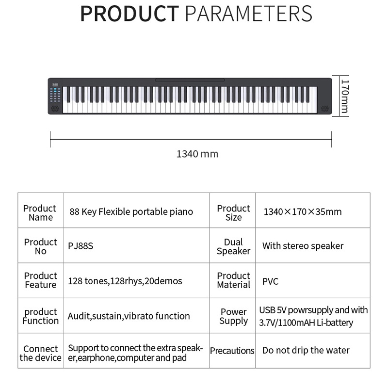 Piano Elektronik Multifungsi Piano Elektronik Profesional Rumah Pintar 88-Key Piano