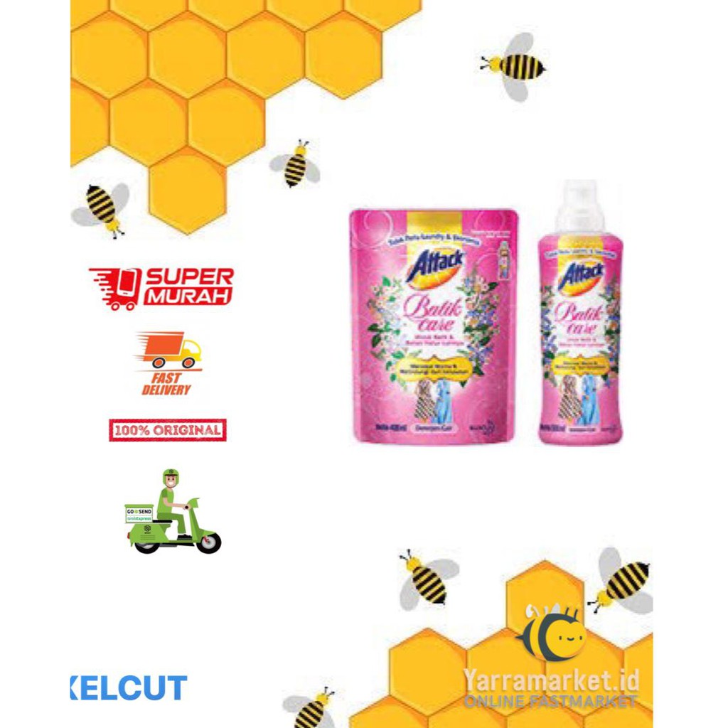 ATTACK BATIK CARE DETERJEN CAIR/HOME CARE (Botol 500 ml Dan Refil 400 ml)