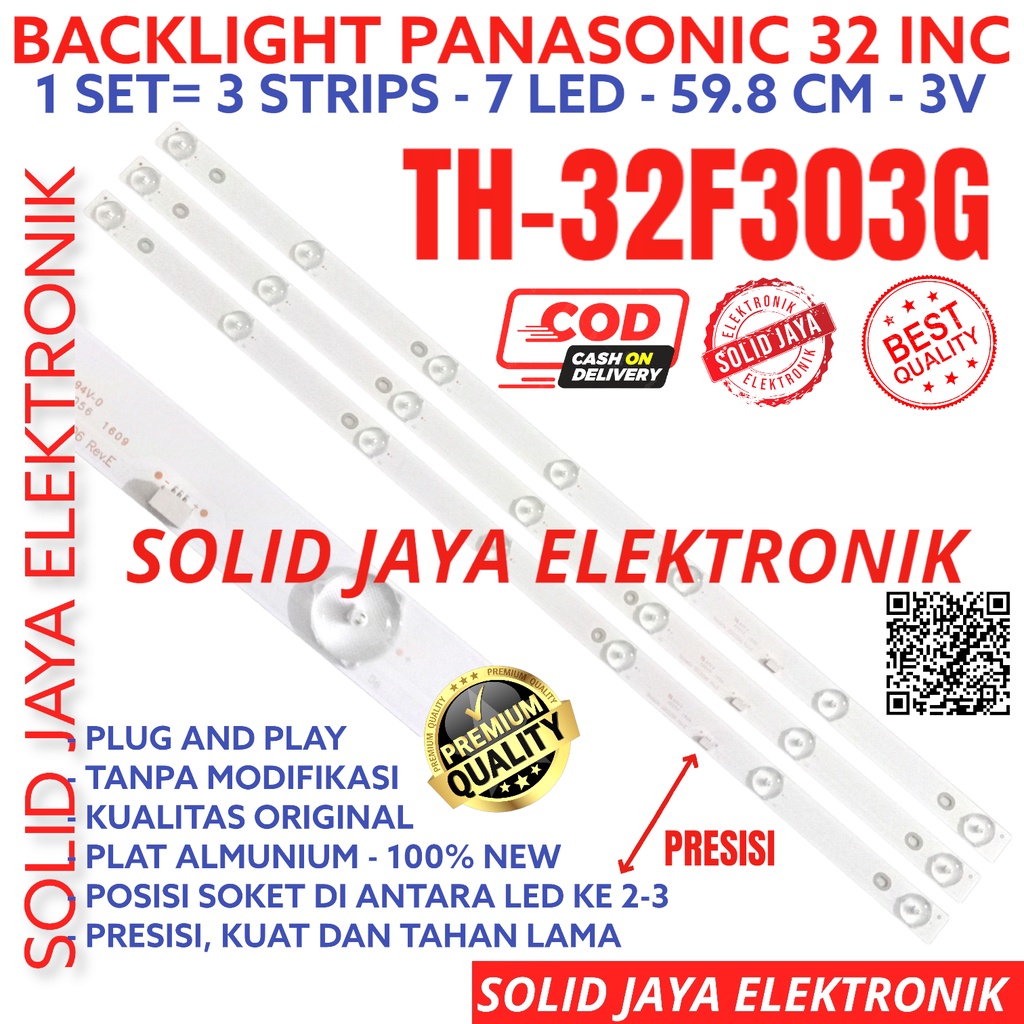 BACKLIGHT TV LED PANASONIC 32 INC TH 32F303 32F303G TH32F303 TH32F303G LAMPU BL 7K 3V 32F TH-32F303 TH-32F303G 7 KANCING 7LED LED PANASONIK 32INCH 32IN 32INC