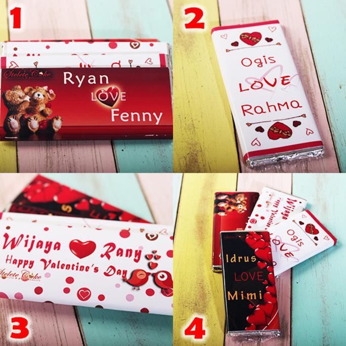 

ENAK Coklat Valentine bisa tulis nama / Kado / Chocolate / Gift TERLEZAT