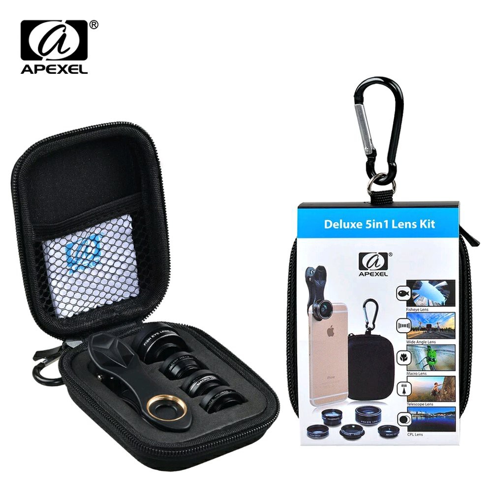 Lensa Hp Universal HD Wide Makro Telephoto Fisheye CPL kaledoiskop super wide angle super macro zoom