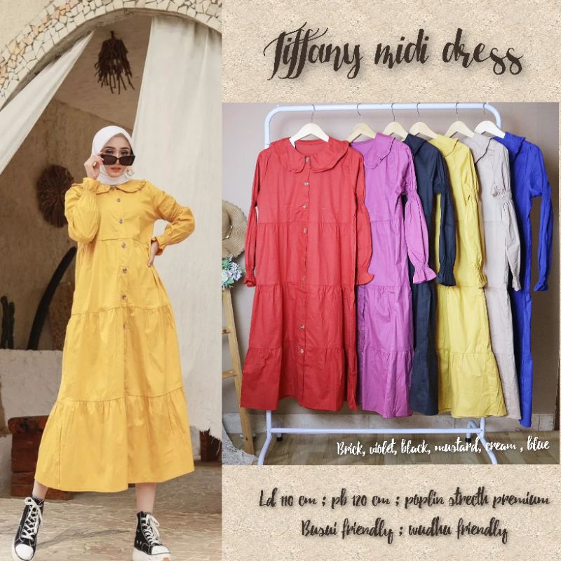 midi dress tiffany #midi dress katun poplin #midi dress casual