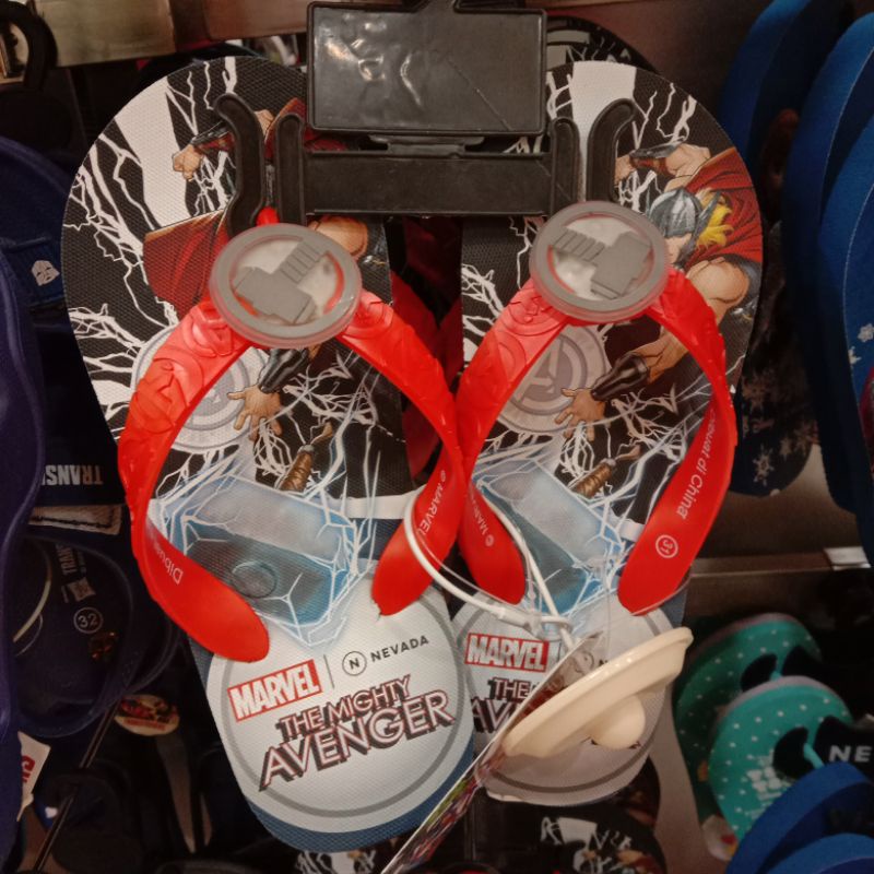 sandal sponge LED anak laki-laki Avenger branded Matahari