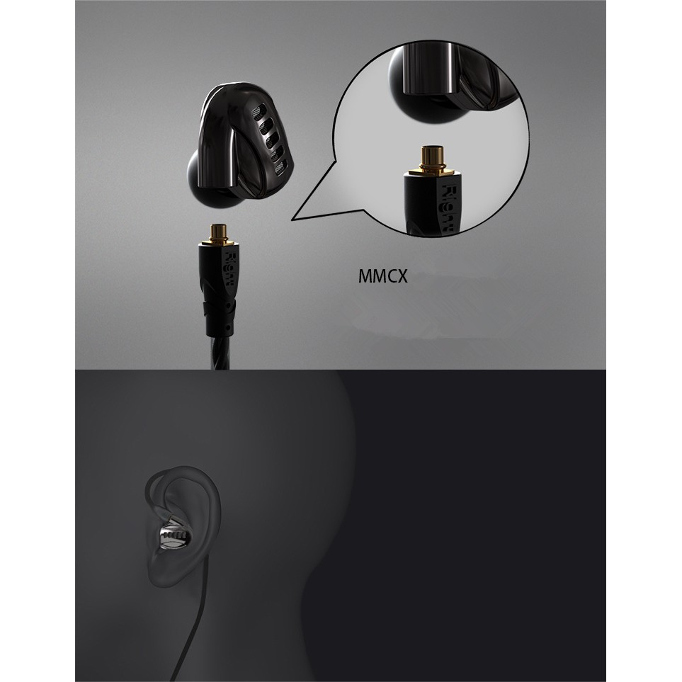 BGVP DM5 2DD+2BA Hybrid - HIFI - IEM with mic - MMCX