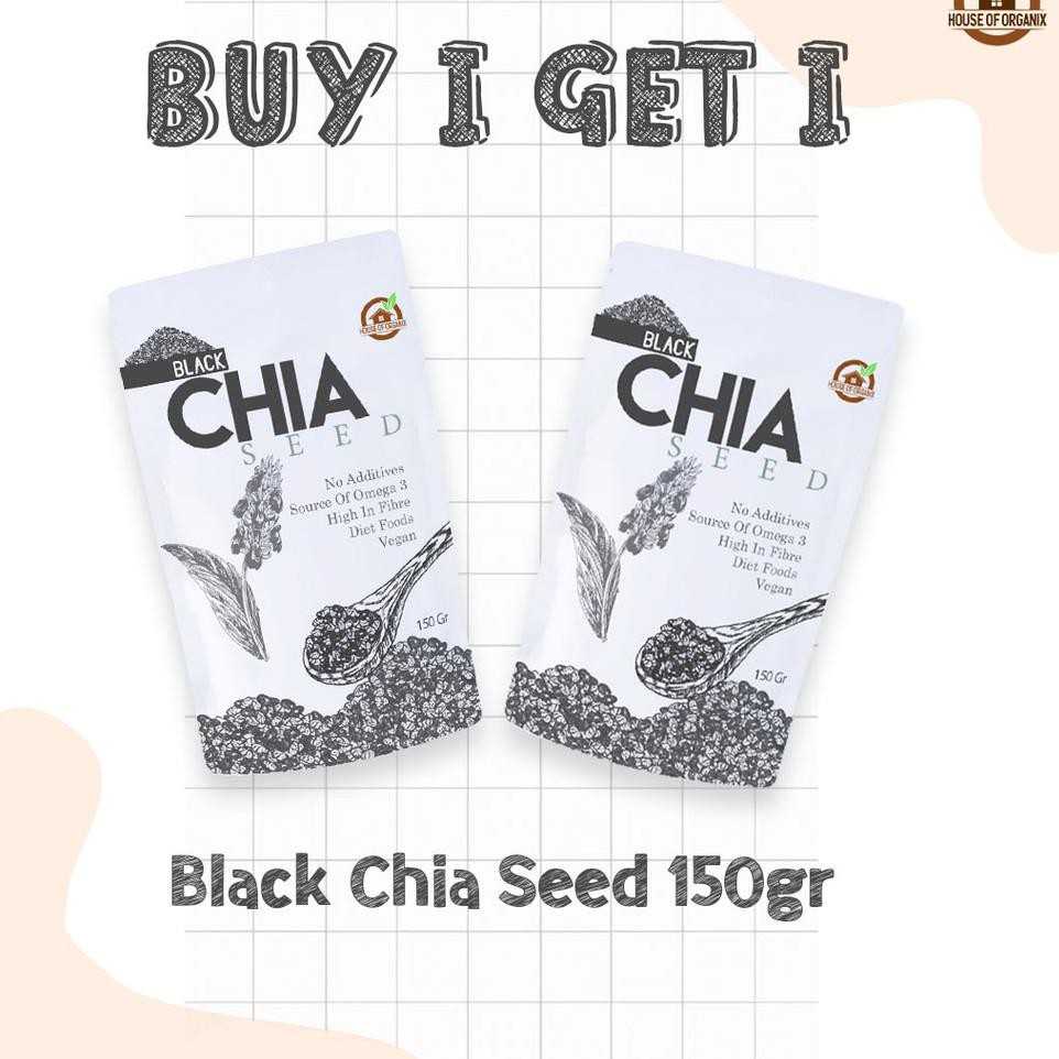 

L4angsung Proses$|Buy 1 Get 1 Free Organic Black Chia Seed (150 gr) |rekomended....!