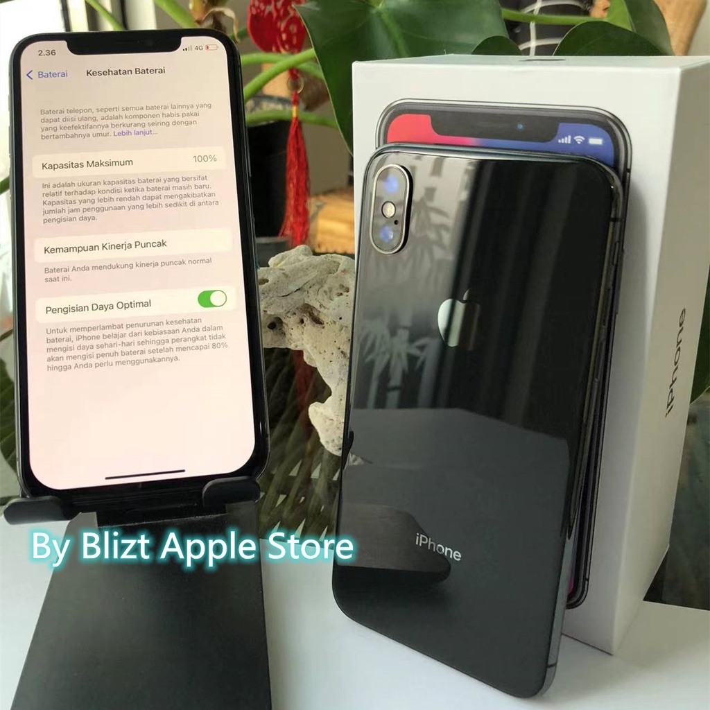 iPhone X 64GB All Sim Silent Fullset Original Second Mulus100% 3utools  All Green (Garansi 1 Tahun)