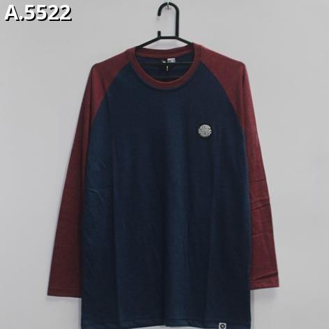 Kaos Ripcurl - Raglan Lengan Panjang A-5522 Distro Pria | Kaos Keren | Kaos Murah | Grosir Kaos