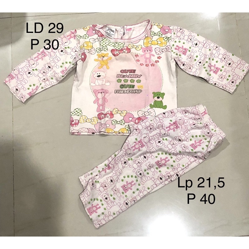 set piyama anak teddy bear - chery house