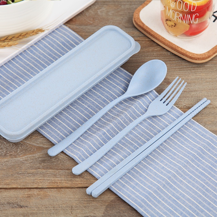 ❤ READY STOCK❤Piring Makan Saji |14.5、 20 、23 dan 25 cm Round Plate Piring Saji | Ramah Lingkungan | Biodegradable-Biru Set