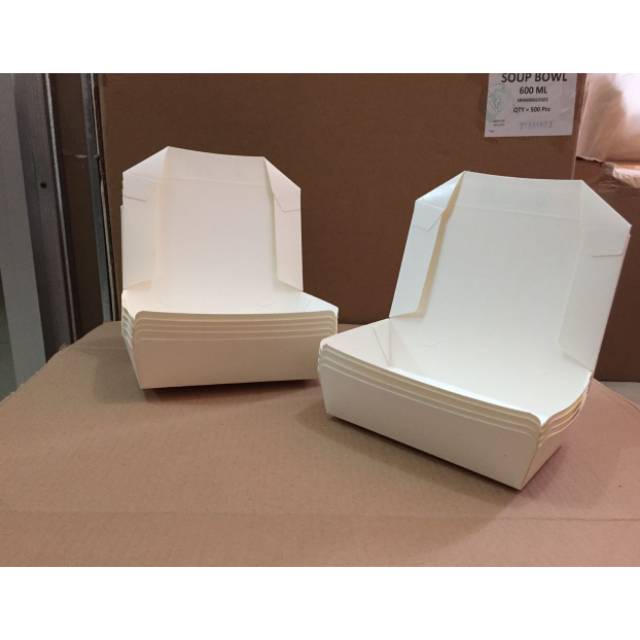 Lunch Box Kertas | Kotak Makan Kertas Uk M