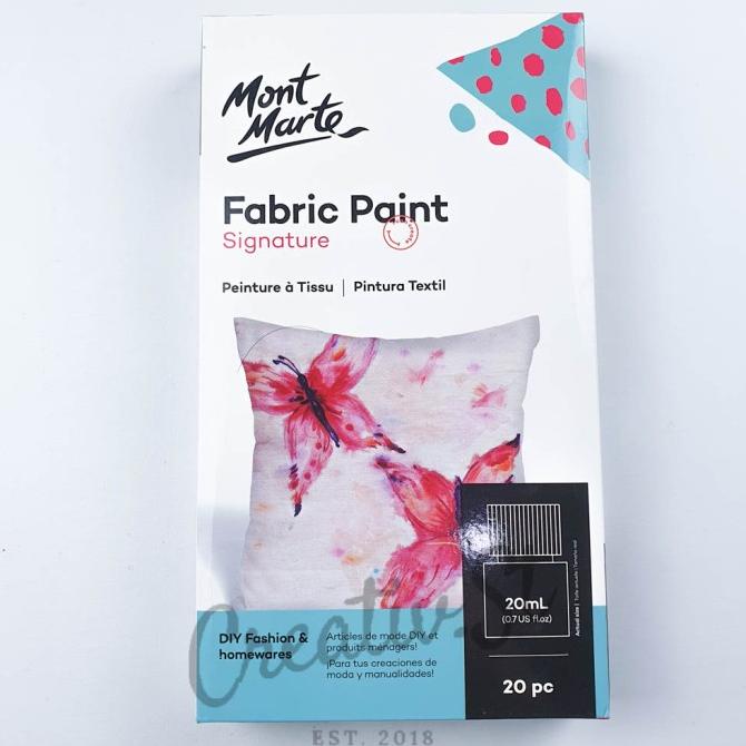 

Mont Marte Signature Fabric Paint 20 Color SET Cat Kain 20 Ml PMHS0077 ---READY---