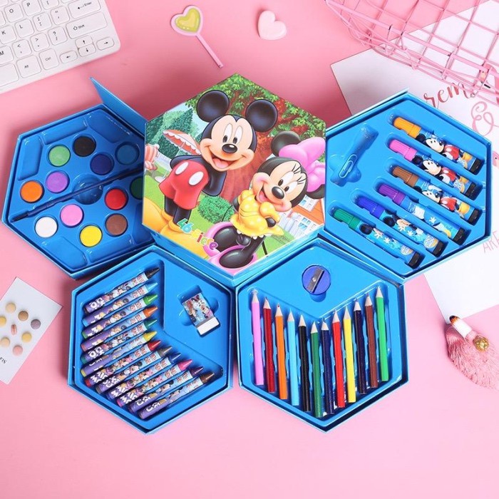 

CRAYON SET isi 46 Pcs 4 in 1 Mewarnai / Melukis - Mickey Mouse