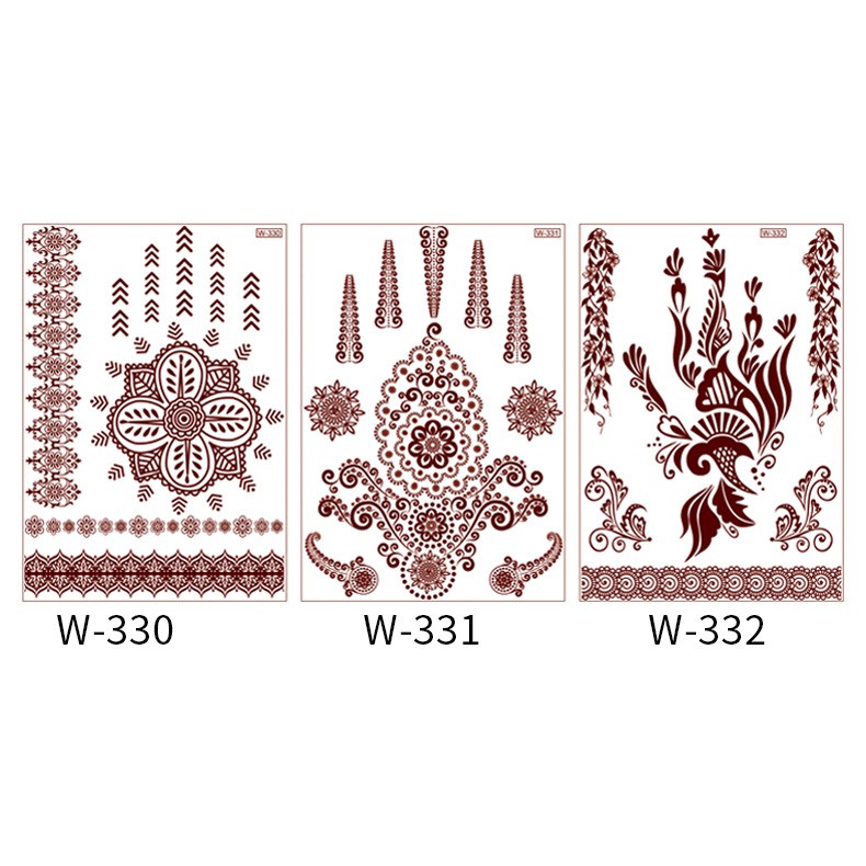 TATTOO WHITE HENNA INSTAN HENNA BROWN HENNA TATO HENNA TEMPORER KODE W