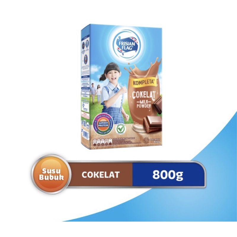 susu bubuk frisian Flag coklat 800g kompleta coklat