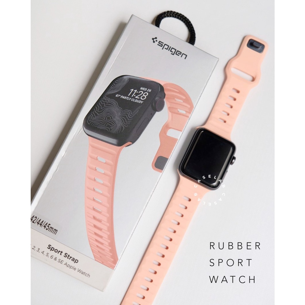 STRAP IWATCH SPIGEN PREMIUM RUBBER NEW VERSION STRAP IWATCH SE 1 2 3 4 5 6 7 8 ULTRA SE STRAP IWATCH