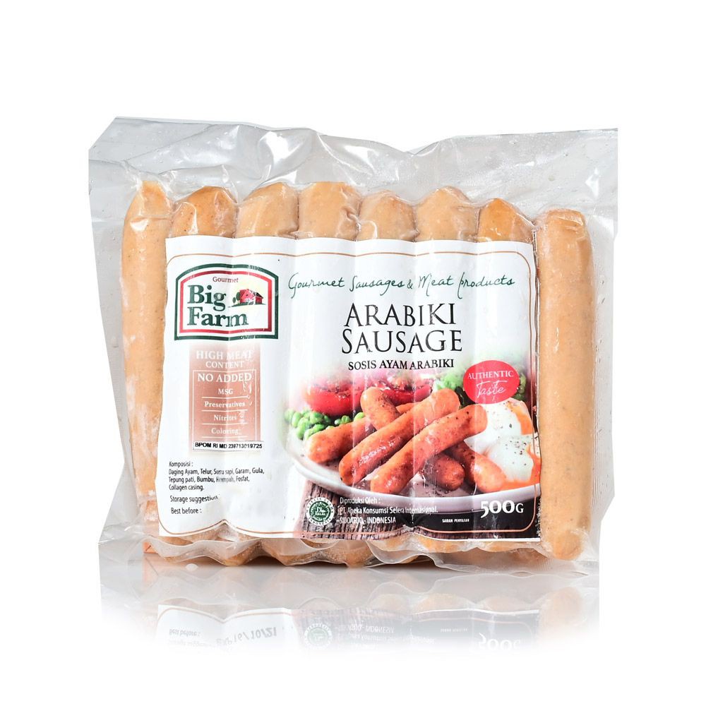 

Big Farm Arabiki Sausage Sosis NO MSG 14pcs 500g-Jkut