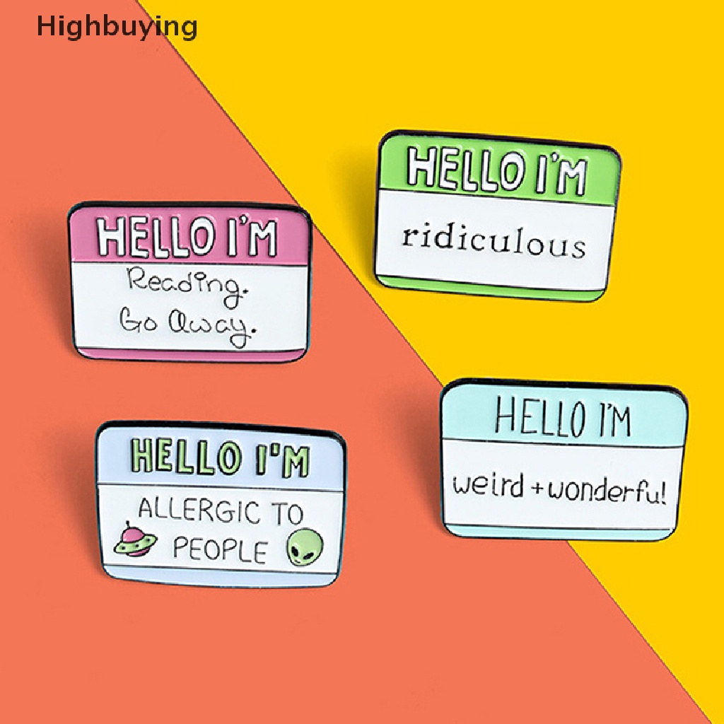 Hbid Bros Pin Enamel Desain Kutipan Dialog Lucu Untuk Aksesoris Kerah Pakaian / Tas