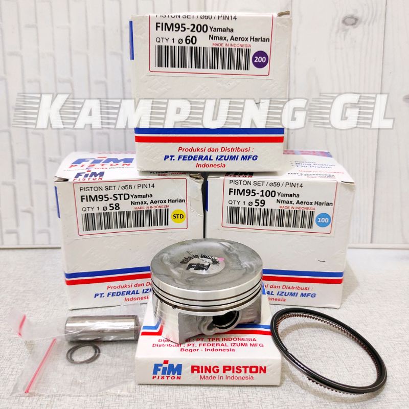 Piston Kit FIM FIM95 Yamaha Nmax Old New Aerox 155
