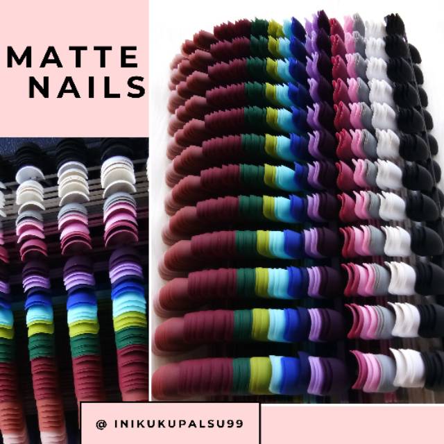 Kuku palsu, fake nails, kuku palsu matte , fake nails matte