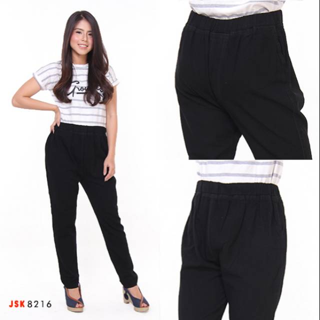 Celana Hamil Pinggang Karet Wanita Denim Jeans Original JSK Jeans(3 varian)