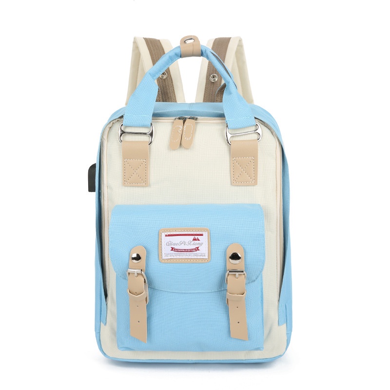 Tas Bayi Multifungsi Baby Diapers Bag Tas Perawatan Tas Perlengkapan Travelling Bayi Tas Wanita USB Fashion Korea