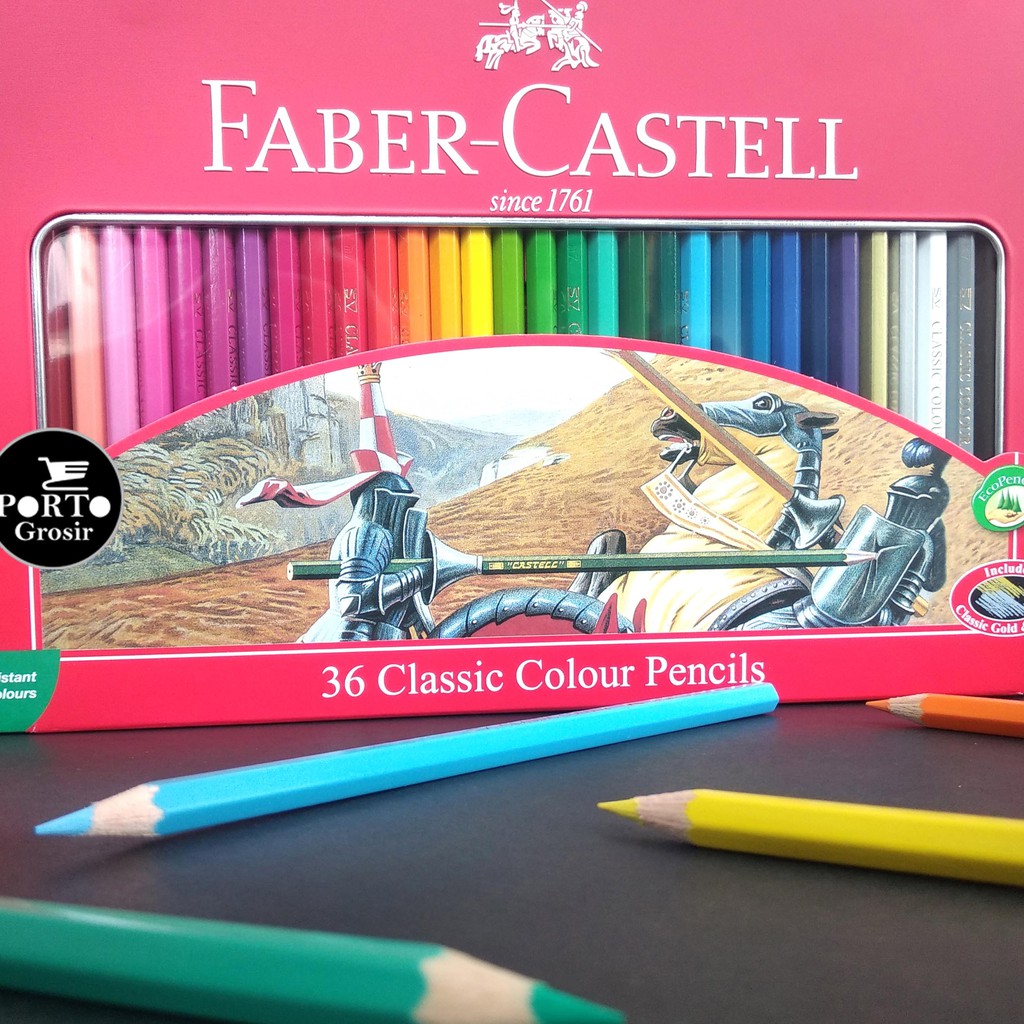 

Faber Castell 36 Classic Colour Tin Case Pencil 36 Pensil Warna Kemasan Kaleng Klasik Original