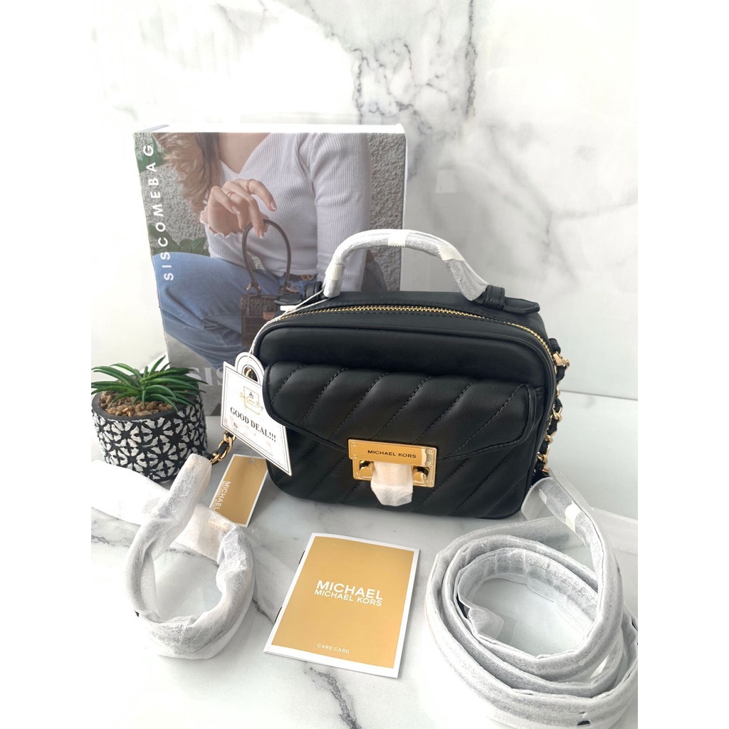 MK rose small crossbody black