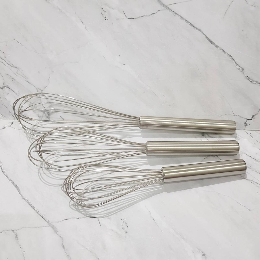 classic whisk stainless TEBAL 1mm kuat kokoh kocokan telur manual