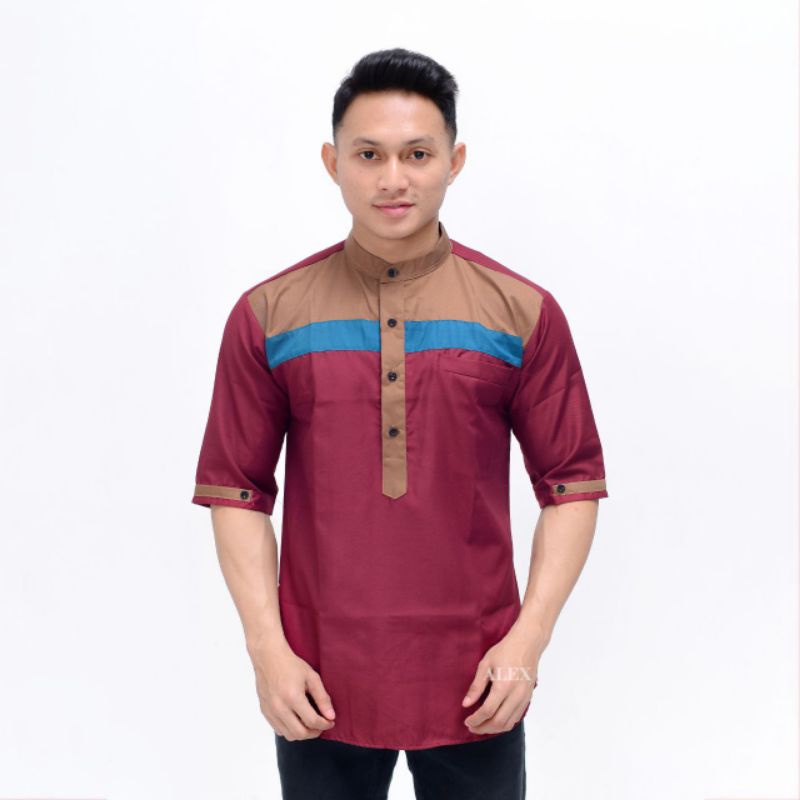 Baju Koko Kurta Pria Lengan Pendek Bahan Toyobo Terbaru Dan Terlaris