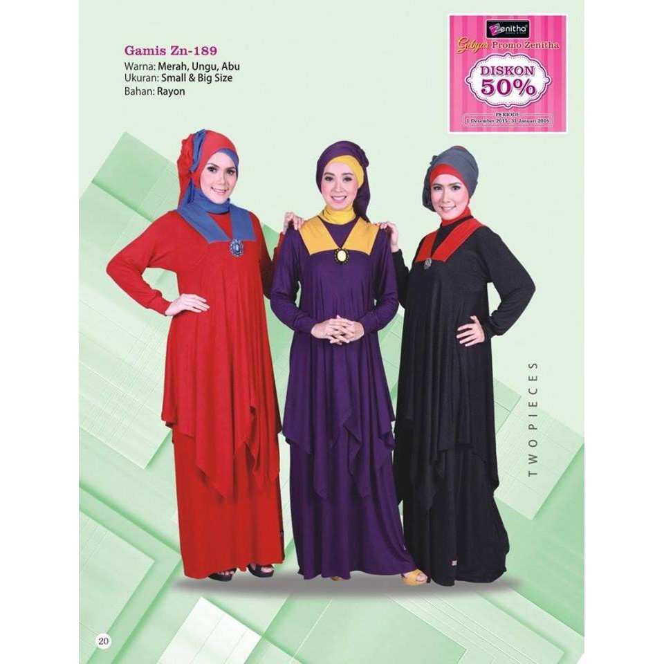 Baju Gamis / Dress / Zenitha model Zn-189