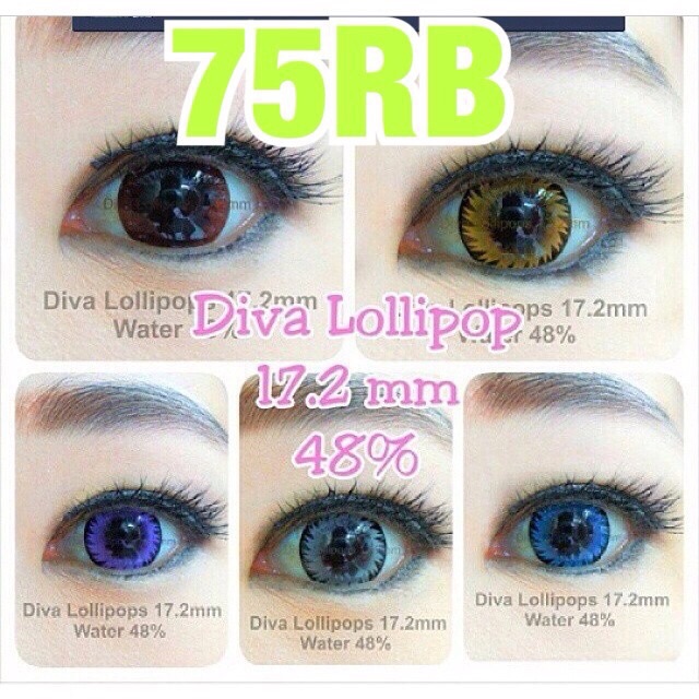 Diva Lollipops softlens gray brown blue green black choco violet