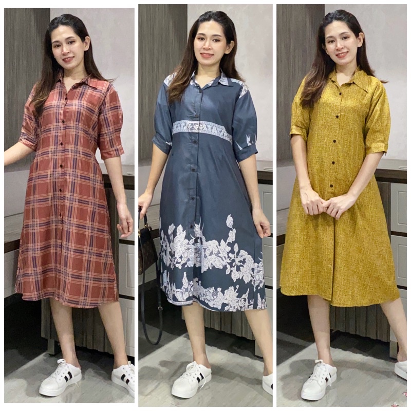 IZANY Dress Jolly Full Kancing / Dress Homewear Rayon banyak varian