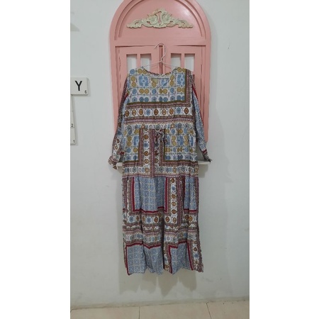 New Gamis Dress Muslim Batik Etnik