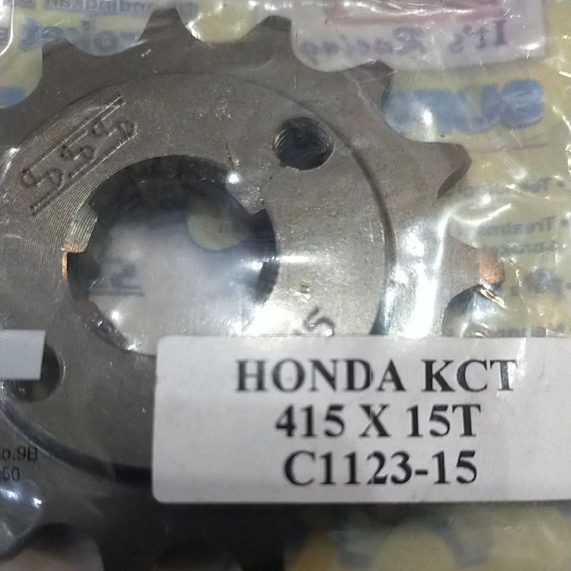 SSS GEAR GER DEPAN 415 JUPITER VIXION R15 MEGAPRO GL CB150R SUPRA SATRIA FU SMASH SHOGUN GIR FRONT SPROCKET-Sss 415x15 kct.tiger