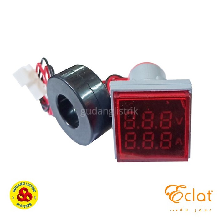 Pilot Lamp LED Volt Amp Meter 22mm 0-100A 20-500V Square LED Indicator