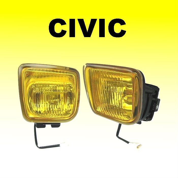 LAMPU KABUT HONDA CIVIC FERIO 1997 1996 96 98 97 FOG LAMP BUMPER BEMPER DEPAN YELLOW KUNING FOGLAMP