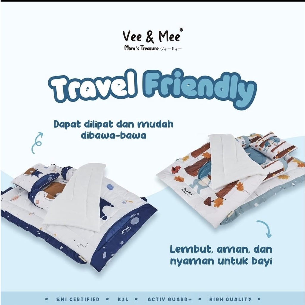 [2 kg] Vee &amp; Mee Matras Baby Bedding Set Safari / Squirrel / Astronaut Bear / Raccoon &amp; Friends Series - VMM 1010 / 1050 / 1060 / 1070