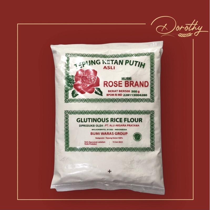 

TEPUNG KETAN PUTIH / GLUTINOUS RICE FLOUR ROSE BRAND 500 GRAM