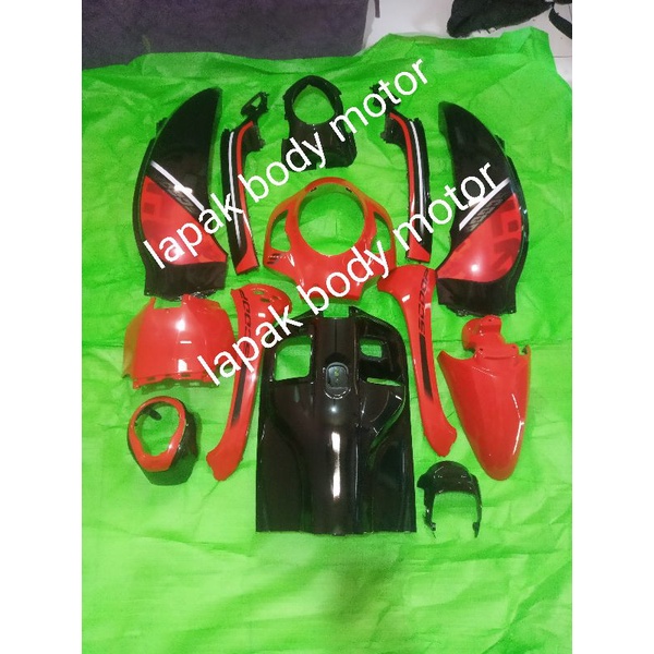 cover full fullset bodi body halus honda scopy scoopy new led 2023 2022 2021 k2f sporty hitam merah 